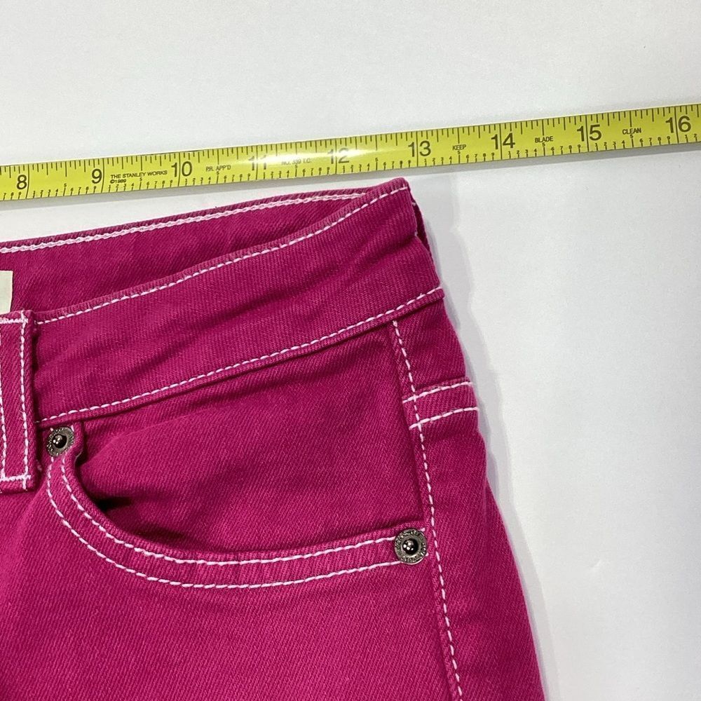Topshop Moto Straight Leg Jeans Size 25 Fuchsia Pink - Picture 8 of 10